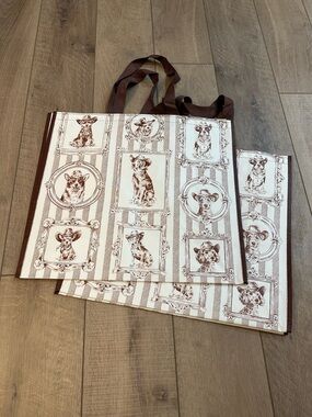 Homegoods TJMaxx Marshalls Viral Western Dogs Shopper Tote Bags Set of 2 NWOT